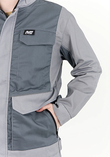 Антарес Костюм ИТР с полукомбинезоном NEW ENERGY (смесовая, серый/т.серый)