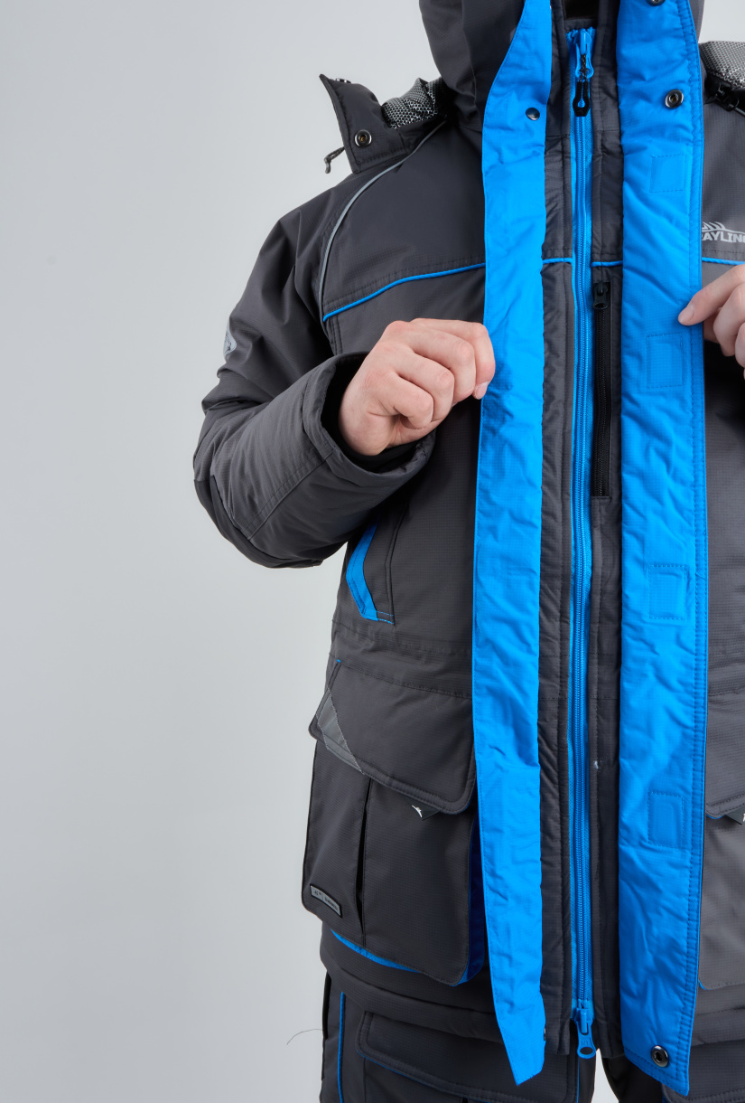 Камчатка МАГМА костюм для рыбалки GRAYLING, зимний, т.графит-синий