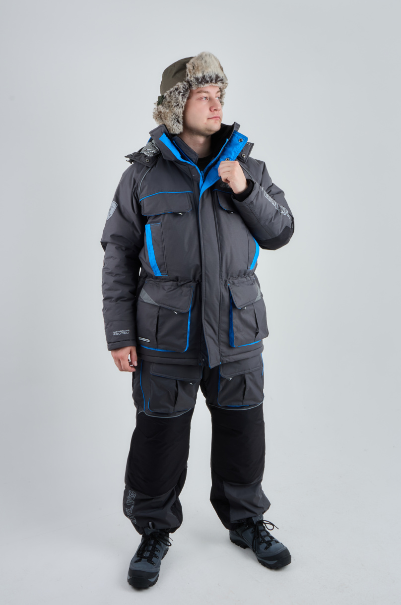 Камчатка МАГМА костюм для рыбалки GRAYLING, зимний, т.графит-синий