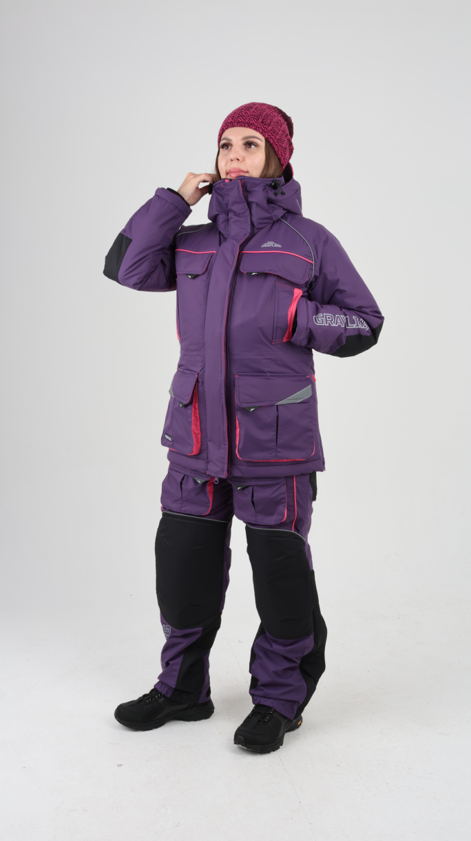 Камчатка МАГМА женский костюм для рыбалки GRAYLING зимний, фиолетовый