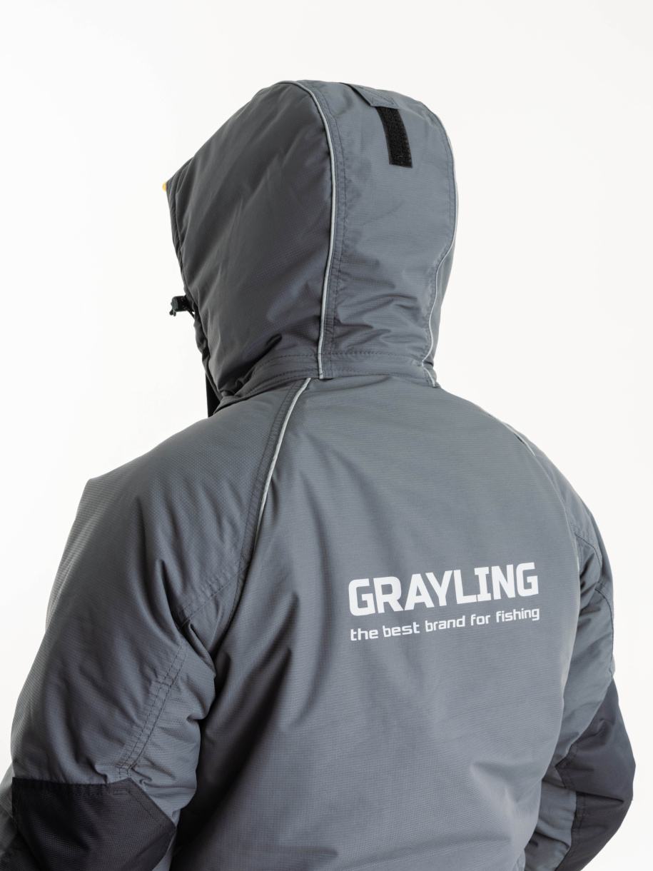 Камчатка МАГМА костюм для рыбалки GRAYLING, зимний серо-жёлтый